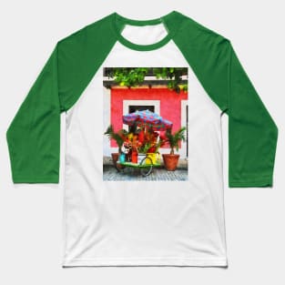 San Juan, Puerto Rico - Flower Cart Baseball T-Shirt